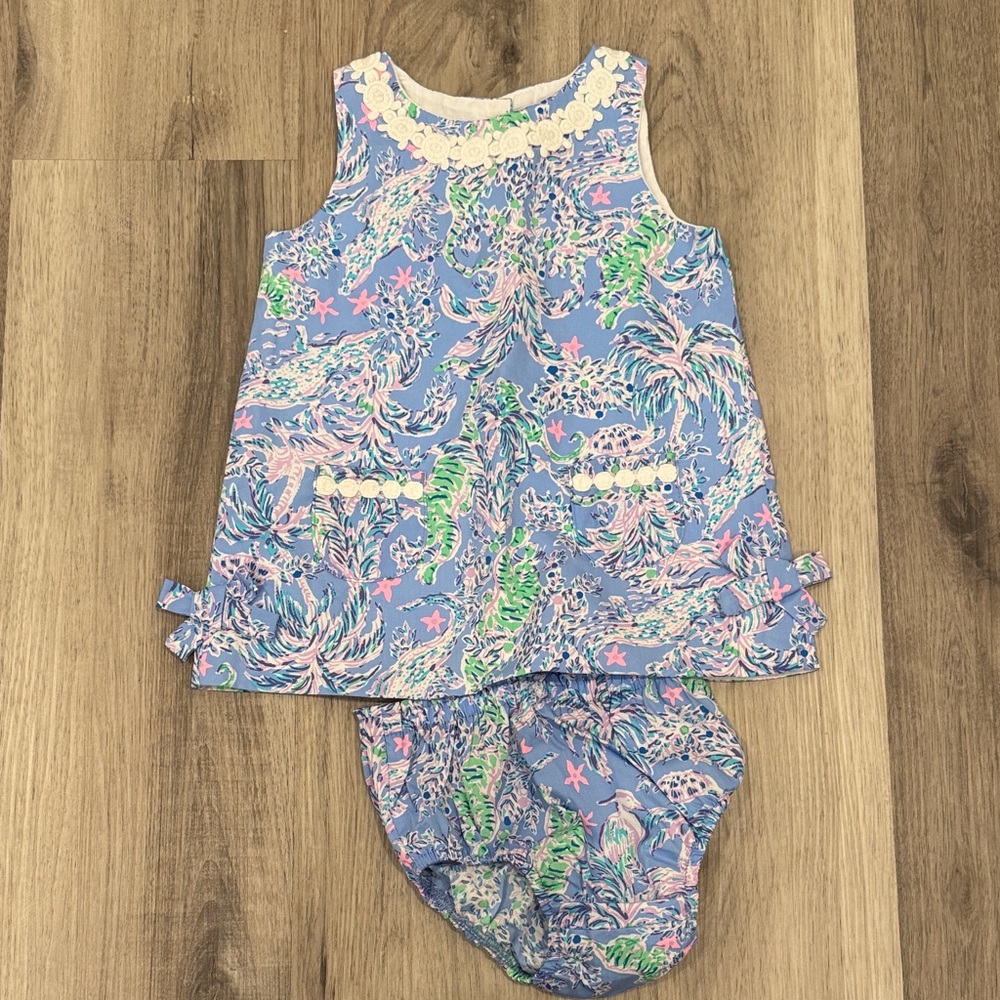 Lilly Pulitzer Blue and Pink Kids Matching Set